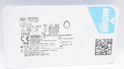 Teleflex 002200 Weck Horizon 6 Medium Titanium Clips with Tape 1/1